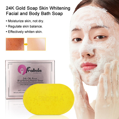 صابون 135 گرمی گلوتاتیون طلای 24 عیار برای روشن کردن سفید کننده صورت