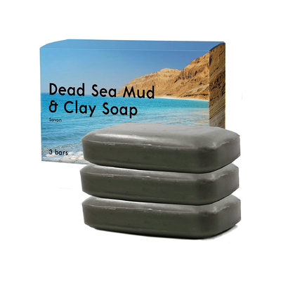 برچسب خصوصی Dead Sea Mud Clay صابون طبیعی صابون پاک کننده صورت بدن پاک کننده آکنه رفع اگزما