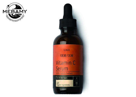 ویتامین C سرم صورت پوست را تغذیه می کند برای حذف آکنه، استفاده از مرطوب کننده ضد پیری